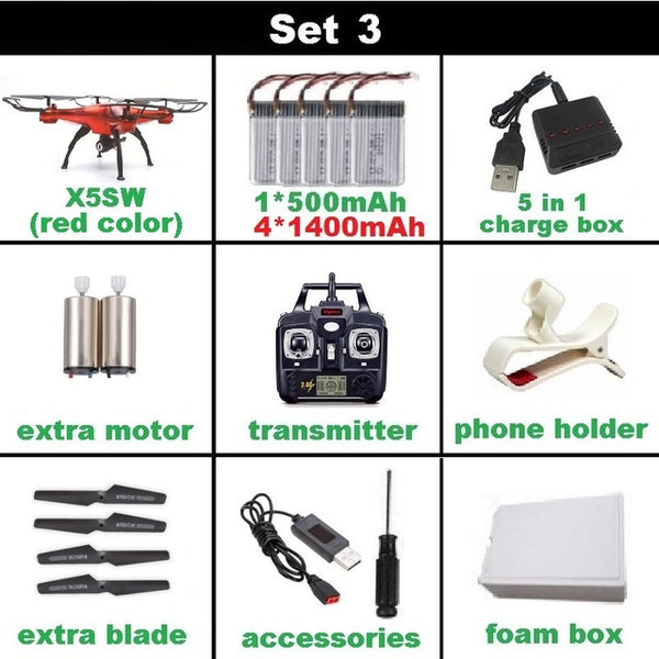 SYMA X5SW FPV Drone X5C Upgrade WiFi Camera Real Time Video RC Quadcopter