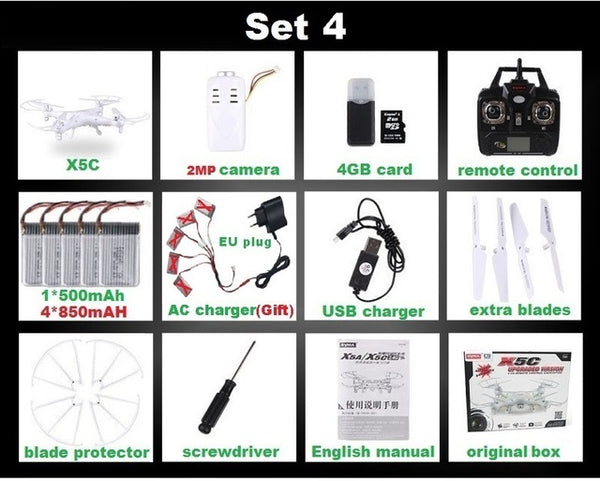 RC Drone 6-Axis Remote Control Helicopter Quadcopter With 2MP HD Camera