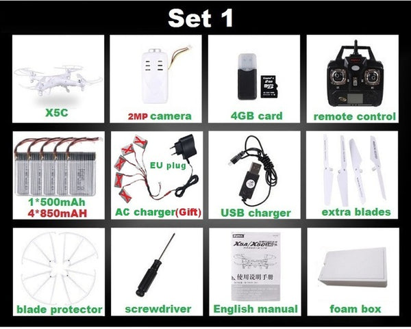 RC Drone 6-Axis Remote Control Helicopter Quadcopter With 2MP HD Camera