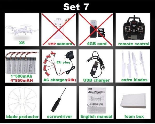 RC Drone 6-Axis Remote Control Helicopter Quadcopter With 2MP HD Camera