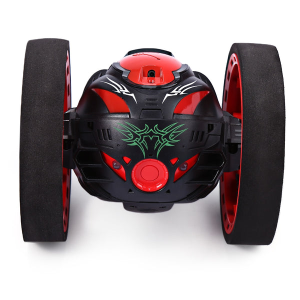 Flexible Wheels Rotation LED Light Remote Control Robot Car