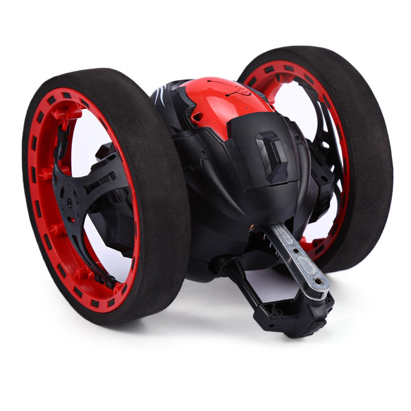 Flexible Wheels Rotation LED Light Remote Control Robot Car
