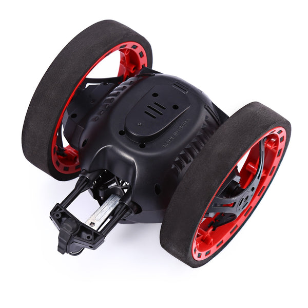 Flexible Wheels Rotation LED Light Remote Control Robot Car