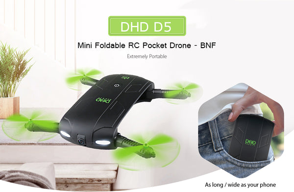 Selfie Drone With Wifi FPV HD Camera Foldable Pocket RC Drones