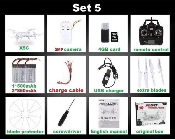RC Drone 6-Axis Remote Control Helicopter Quadcopter With 2MP HD Camera