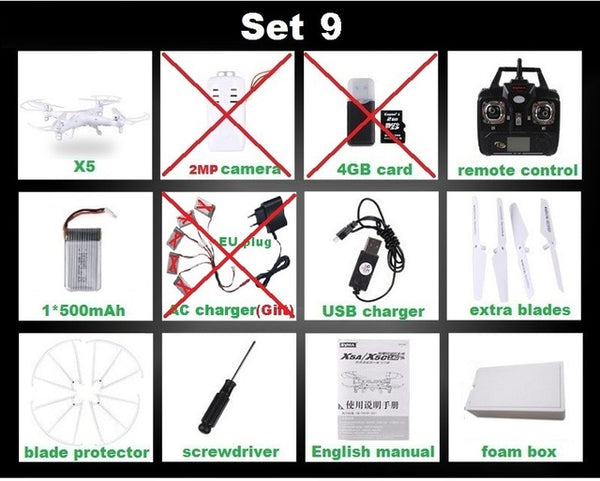 RC Drone 6-Axis Remote Control Helicopter Quadcopter With 2MP HD Camera