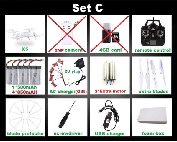 RC Drone 6-Axis Remote Control Helicopter Quadcopter With 2MP HD Camera
